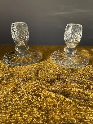 Buy Vintage Pair Of Cut Glass Crystal Candle Sticks By Webb Corbett Candle Holders.. • 40£
