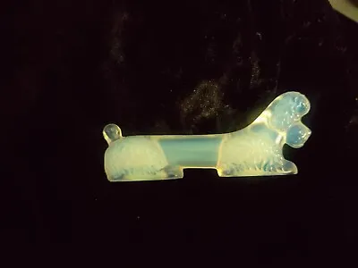Buy Sabino France Art Deco Figurine Poodle Dog Opalescent Glass  • 57.10£