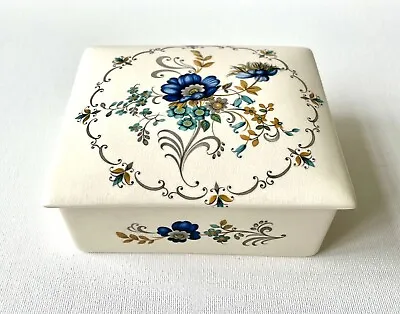 Buy Purbeck Ceramics, Swanage, Floral Lidded Trinket Box, Excellent! 11cm X 9.5cm • 10.95£