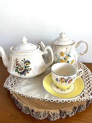 Buy Vintage Sadler And Price Kensington China Teapots  SET PROPS FOR A TEA/CAKE SHOP • 17£