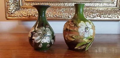 Buy Two Hart & Moist Exeter Art Pottery Bud Vases C1890-1910 (Torquay Interest) • 20£