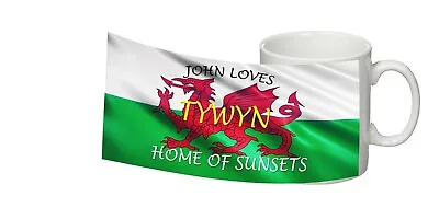 Buy  Personalised 'Welsh Flag' Mug, Tea, Coffee Cup Mug • 6£