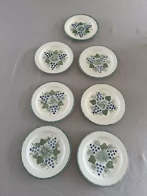 Buy Pool Pottery Vineyard Side Plates 7” X 7 Available - In Excellent Condition • 7£
