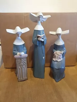 Buy Lladro Nun Figurines Set Of 3 Designs - 5500, 5501, 5502 • 240£