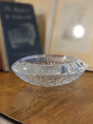 Buy Fab Vintage Orrefors Scandinavian Crystal Textured Art Glass 'Discus' Bowl Dish • 34.99£