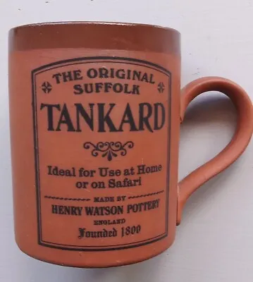 Buy Terracotta The Original Suffolk Tankard Henry Watson Pottery Mug • 15£