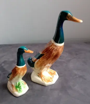 Buy Pair Small Birds   Beswick Standing Figurine Mallard Ducks 756 - 2 ( Gold Mark ) • 15£