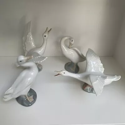 Buy Lladro Geese Set Of 4 Figurines • 29.99£