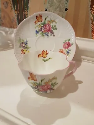 Buy Vintage Shelley Delicate Duo - Fine Bone China Cup & Saucer • 23.99£