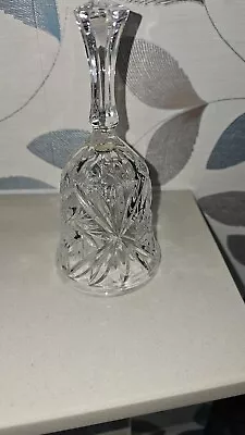Buy Vintage Lead Crystal Glass Bell With Ringer/Clanger 15cm Tall • 9.99£