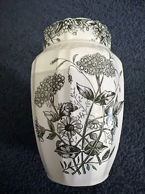 Buy Rare Vintage Meadow Sweet Keeling & Co. Cavendish Green & White Vase • 60£