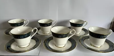 Buy Carlyle - H5018 Set Of 6 Granville Teacups And Tea Saucers By Royal Doulton • 25£