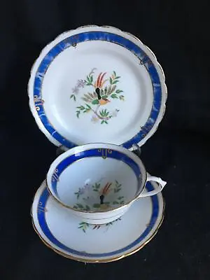 Buy Antique Tuscan Bone China Art Deco 1920s Trio Blue (a) Coffee Tea • 9.99£