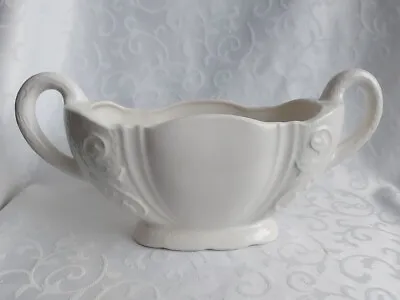 Buy Vintage Arthur Wood Two Handled Ceramic White Mantle Vase  • 10£