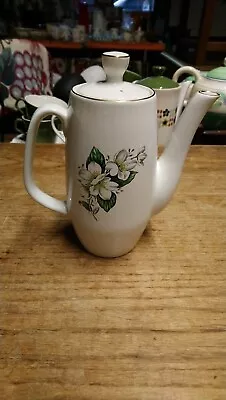 Buy Mid Century Sylvac Alpine White Rose Coffee Pot 3828,  Vintage • 7.50£