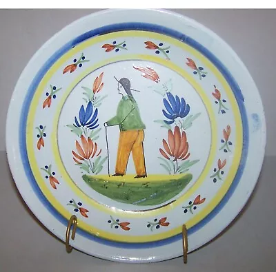 Buy 19th Century  QUIMPER  Plate French Faience  Unsigned • 47.36£