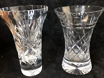 Buy 2x ROYAL DOULTON Lead Crystal Glass By Webb Corbett Diamond  Vase - 5  Tall • 18£