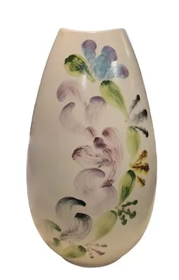 Buy Vintage 1960’s Handpainted Ceramic Vase Mid Century Modern 10.5” Tall X 5.5” W • 42.52£
