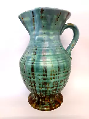 Buy Pottery Vase Marked 'Ruth 72' Turquoise And Blue Jug Possibly Beswick 24 CM • 49.99£