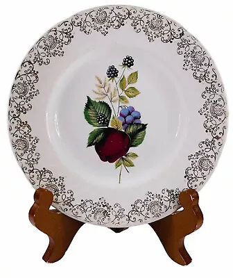 Buy Vintage Barratt’s Delphatic White Tableware Dessert Plate 7” England Gold Trim • 5.37£