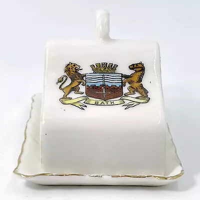 Buy Vintage Gemma Crested China Model Of Cheese / Butter Dish - Bath Crest • 7£