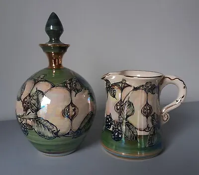Buy Alvin F Irving Studio Pottery Jug, Vase With Stopper Green Lustreware Mint Cond • 60£