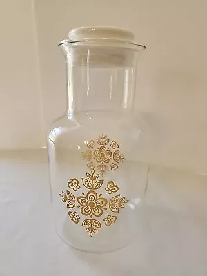Buy PYREX Vintage Butterfly Gold  72 Oz  Carafe Pitcher With Lid • 47.24£