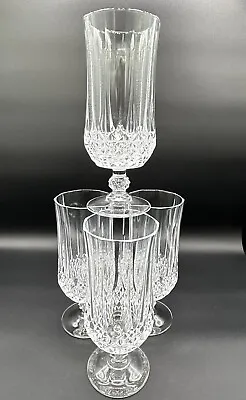 Buy Cristal D Argues Longchamp Lead Crystal 7” Iced Tea Goblets • 28.45£
