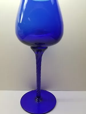 Buy Vintage Mid Century Modern Empoli Italy Glassware, Cobalt Blue Brandy Sniffer. • 31.25£