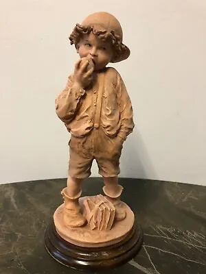Buy Giuseppe Armani Figurine Boy Eating An Apple Perfect Condition  • 24£