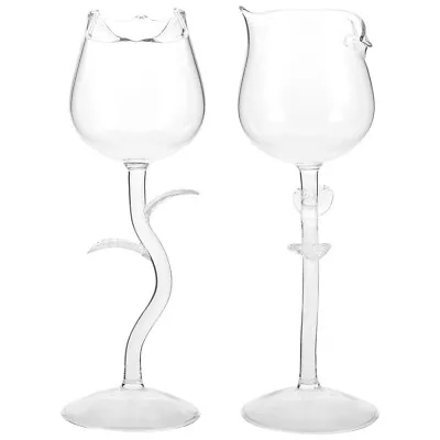 Buy 2PCS Delicate Barware Glassware Elegant Romantic Flower Shaped Glasses • 17.99£