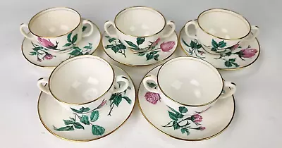 Buy Antique MINTONS R. Briggs & Co. Boston Rose Flower Pattern Teacups & Saucer Set • 67.12£