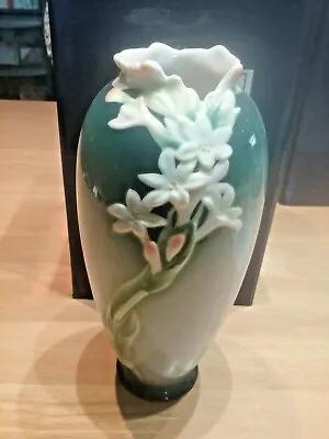 Buy Franz Porcelain Rare Tuberose 8.5  Vase XP1893 Mint In Box • 119.95£