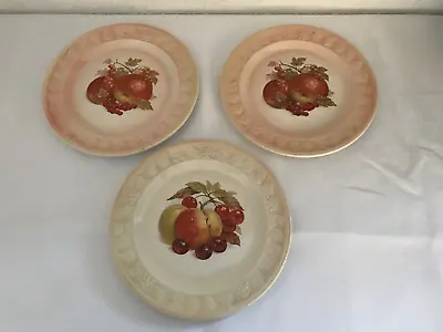 Buy Vintage ROYAL WORCESTER Palissy Crown Ware Fruit Design Plates • 12.99£