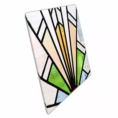 Buy Bright Detailed Art Deco 1920's Themed Stained Glass Style Wall Art Print Canvas • 20.50£
