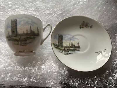 Buy Vintage Duchess China Houses Parliament London Teacup Saucer Set Old Tea Cup • 8£