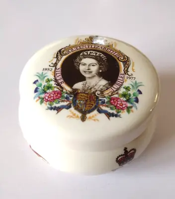Buy Queen Elizabeth 11 Trinket Box Silver Jubilee 1977 Commemorative Ware Vintage  • 10£