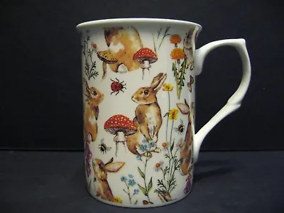 Buy Rabbit Meadow Castle Shape Fine Bone China Chintz Mug Cup Beaker • 5.99£