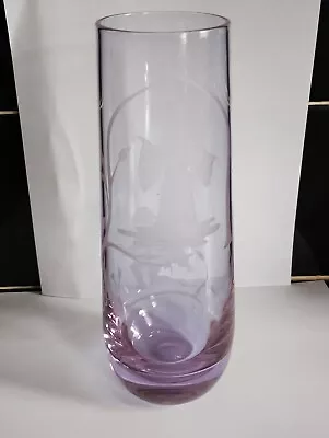 Buy Caithness Glass Amethyst Purple Romeo And Juliet Vase Vintage Signed GPH • 16£