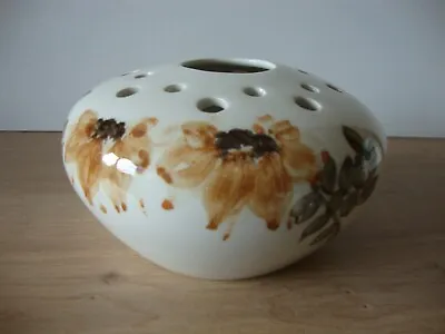Buy Jersey Pottery Pomander Posy Vase Made In Channel Islands Floral Design • 4.99£