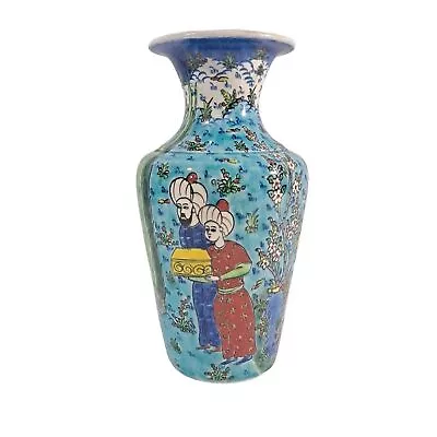 Buy Vintage Kutahya Turkey Pottery Vase Hand Painted 8.5  Signed • 46.49£