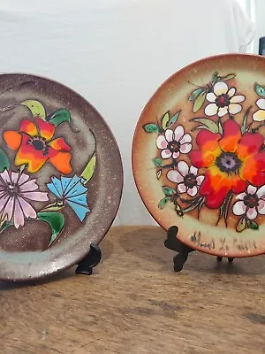 Buy Vintage Pair Of Vallauris Art Pottery 60s/70s MId Century  Wall Hanging Plates  • 30£