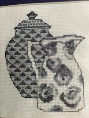Buy The Craft Collection Blue And White China Counted Cross Stitch Kit Size 9x11cms • 4.95£