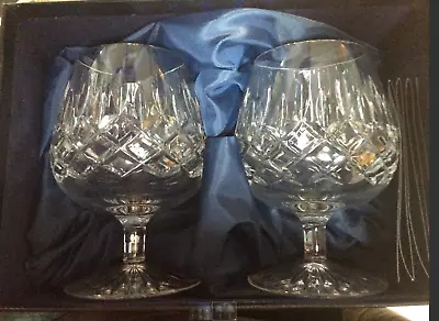 Buy Stuart Crystal Tewkesbury Brandy Glasses Pair Boxed • 22£