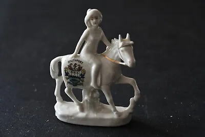 Buy Crested China Girl On (seaside?) Horse  Southport Crest • 15£