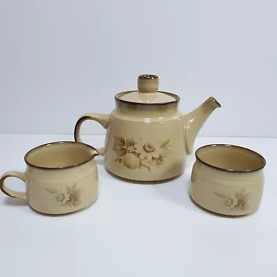 Buy Denby Memories Tea Pot Creamer Jug Sugar Bowl Fine Stoneware Made In England • 20.02£