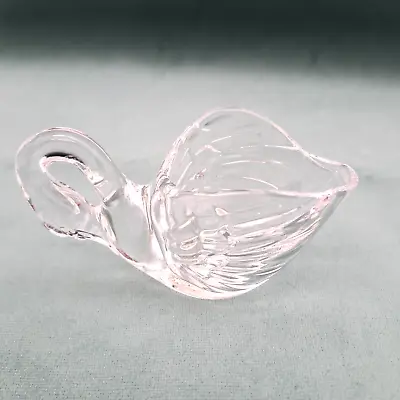 Buy Swan Lead Crystal Glass Cristal D'Arques Small Trinket Bowl 9cm Ornament Vintage • 10.98£