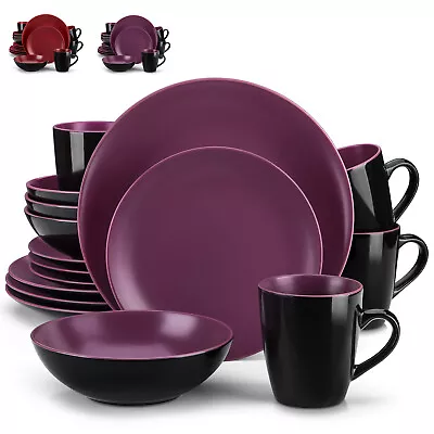 Buy Vancasso 16/32/48pc Dinnerware Set Stoneware Plates Bowls Mugs Set Tableware • 179.99£