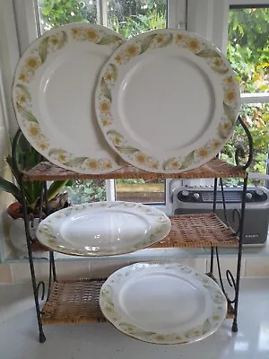 Buy Beautiful Vintage Duchess Bone China  Greensleeves  Design Four Dinner Plates • 11.99£