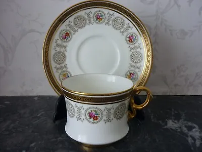 Buy Antique Brown Westhead's Cauldon China Hand Painted Cup Saucer. • 9.99£